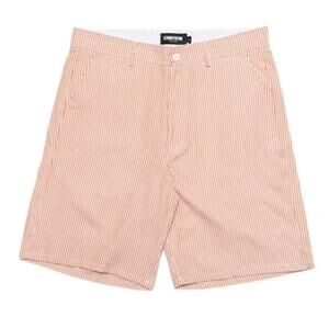 Chrystie NYC OG Logo Seersucker Shorts Orange Stripe Men's XL, Large, Medium $79